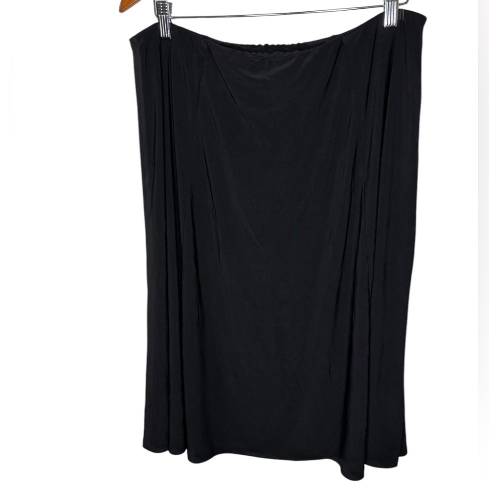 NY Collection Black Women's A-Line Skirt Size XL